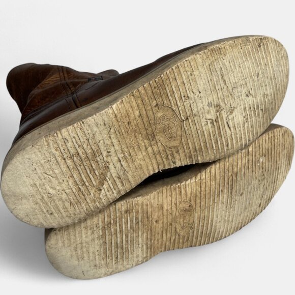 Justin Axe Wedge Men's 13 M Leather Western Work Brown Boots WK4908 Soft Toe - Picture 10 of 15